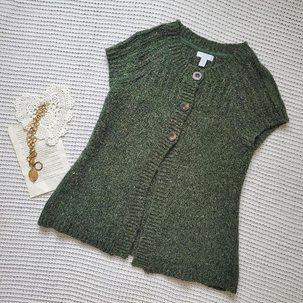 Charter club 2 button short sleeve cardigan